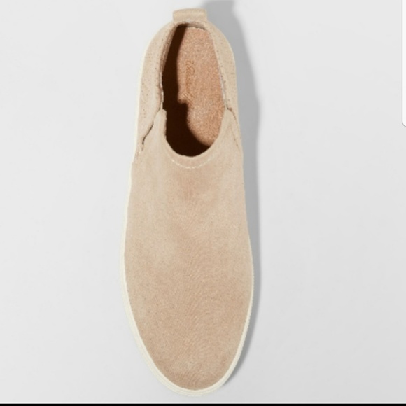 Taupe Microsuede Sneakers - Picture 2 of 7